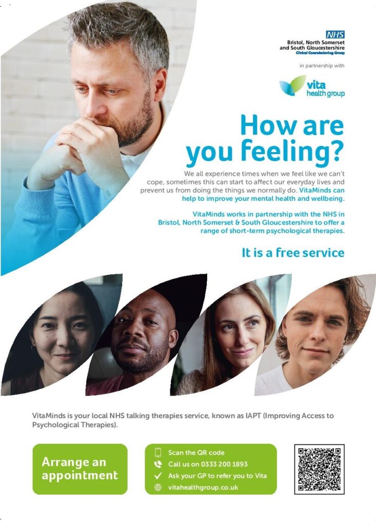 Free service for mental well being. Call 0333 200 1893 to access